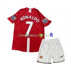 Manchester United Maillot avec flocage Cristiano Ronaldo 7 Rétro Domicile 2007 ,Tenue Enfant MC