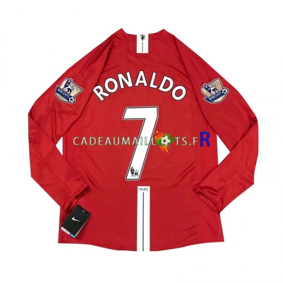 Manchester United Maillot avec flocage Cristiano Ronaldo 7 Rétro Domicile 2007 ,Homme ML