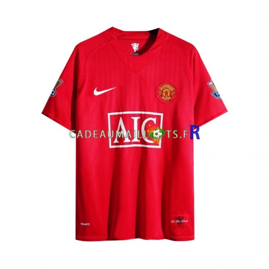 Manchester United Maillot avec flocage Rétro Domicile 2007 ,Homme ML