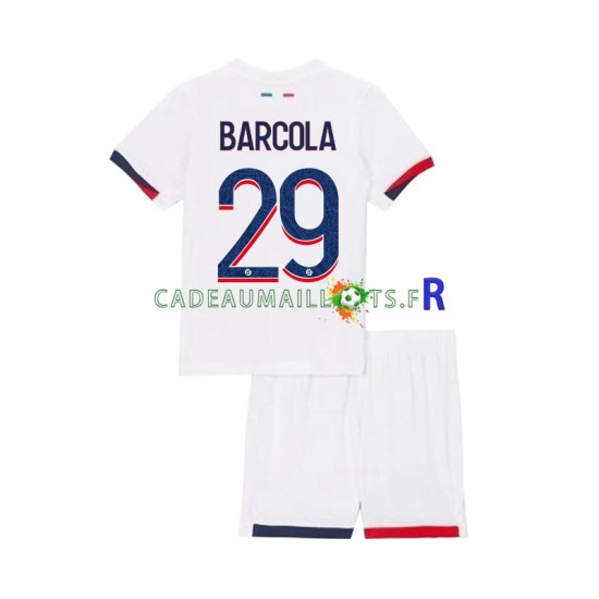 Paris Saint-Germain Maillot avec flocage Bradley Barcola 29 Extérieur 2024-2025 ,Tenue Enfant MC