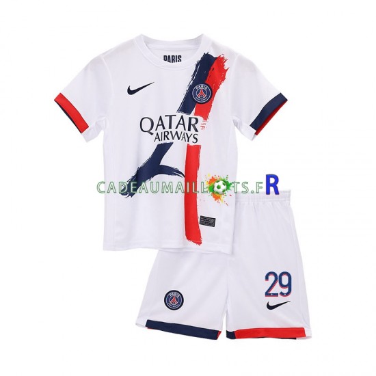 Paris Saint-Germain Maillot avec flocage Bradley Barcola 29 Extérieur 2024-2025 ,Tenue Enfant MC