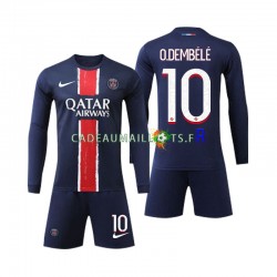 Paris Saint-Germain Maillot avec flocage O Dembele 10 Domicile 2024-2025 ,Tenue Enfant ML