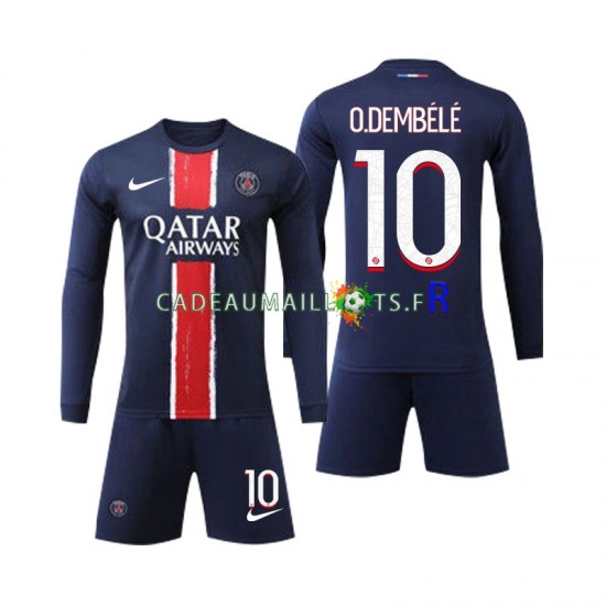 Paris Saint-Germain Maillot avec flocage O Dembele 10 Domicile 2024-2025 ,Tenue Enfant ML Paris Saint-Germain Maillot avec flocage O Dembele 10 Domicile 2024-2025 ,Tenue Enfant ML