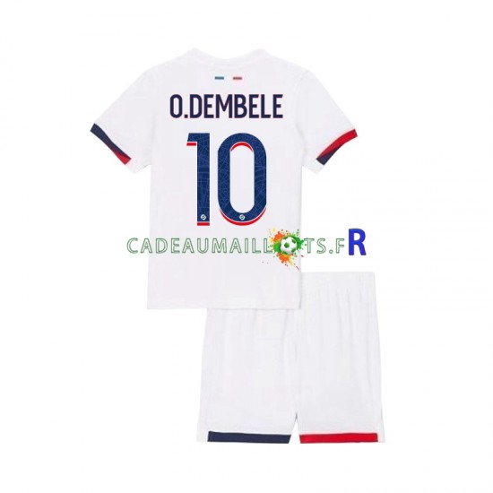 Paris Saint-Germain Maillot avec flocage Ousmane Dembele 10 Extérieur 2024-2025 ,Tenue Enfant MC