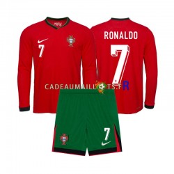 Portugal Maillot avec flocage Ronaldo 7 Domicile Euro 2024 ,Tenue Enfant ML
