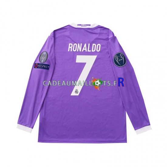 Real Madrid Maillot avec flocage Cristiano Ronaldo 7 Rétro Extérieur 2016 ,Homme ML