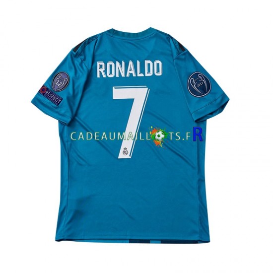 Real Madrid Maillot avec flocage Cristiano Ronaldo 7 Rétro 3ème 2017 ,Tenue Enfant MC