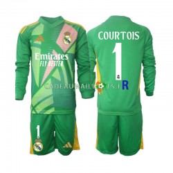 Real Madrid Maillot avec flocage Thibaut Courtois 1 Gardien 3ème 2024-2025 ,Tenue Enfant ML