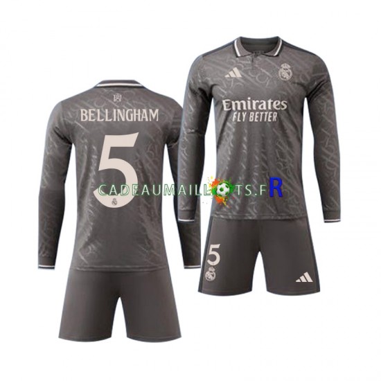 Real Madrid Maillot avec flocage Jude Bellingham 5 3ème 2024-2025 ,Tenue Enfant ML