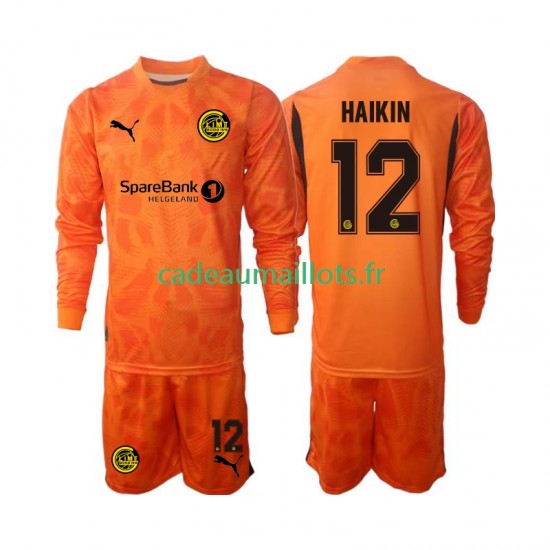 FK Bodø/Glimt Maillot avec flocage Nikita Haikin 12 Gardien Extérieur 2025 ,Tenue Enfant ML