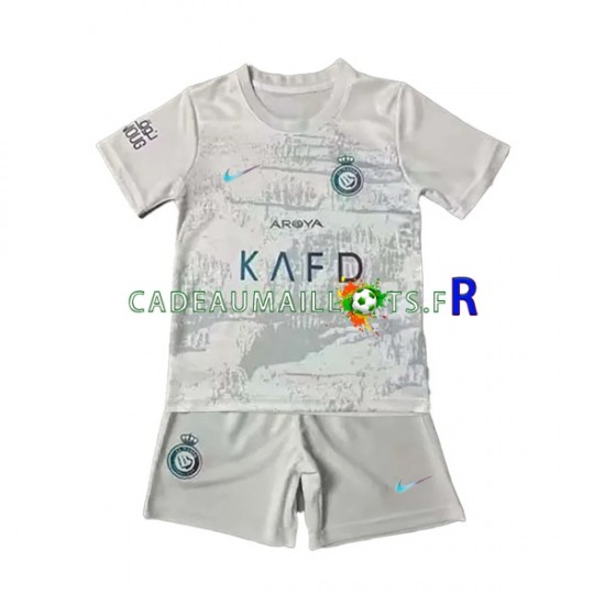 Al-Nassr Maillot avec flocage 3ème 2023-2024 ,Tenue Enfant MC