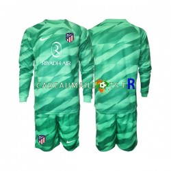 Atlético Madrid Maillot avec flocage Vert Gardien Extérieur 2023-2024 ,Tenue Enfant ML