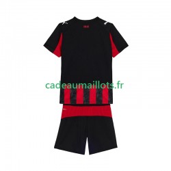 AC Milan Maillot avec flocage Domicile 2025-2026 ,Tenue Enfant MC