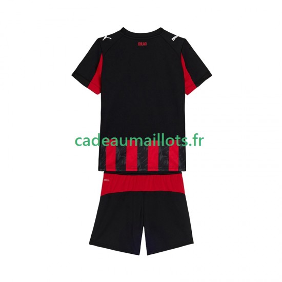 AC Milan Maillot avec flocage Domicile 2025-2026 ,Tenue Enfant MC