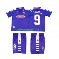 Fiorentina Maillot avec flocage BATISTUTA 9 Rétro Domicile 1988 2002 ,Tenue Enfant MC
