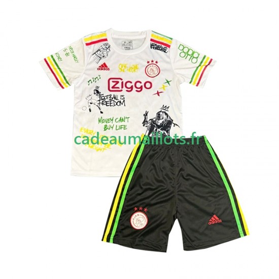 Ajax Amsterdam Maillot avec flocage Bob Marley Special Domicile 2025-2026 ,Tenue Enfant MC