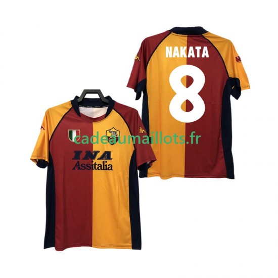 AS Rome Maillot avec flocage AKATA 8 - Rétro Domicile 2022 2011 ,Homme MC