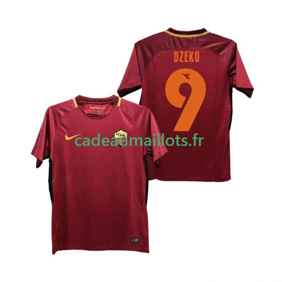 AS Rome Maillot avec flocage DZEKO 9 - Rétro Domicile 2017 2018 ,Homme MC