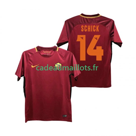 AS Rome Maillot avec flocage SCHICK 14 - Rétro Domicile 2017 2018 ,Homme MC