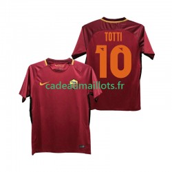 AS Rome Maillot avec flocage Totti 10 - Rétro Domicile 2017 2018 ,Homme MC