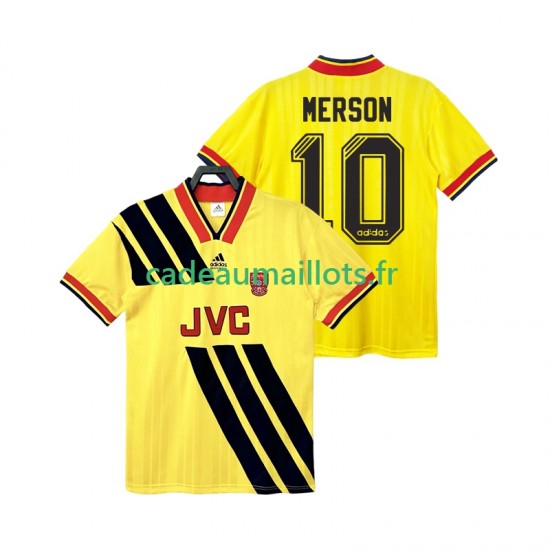 Arsenal Maillot avec flocage MERSON 10 Rétro Extérieur 1993 1994 ,Homme MC