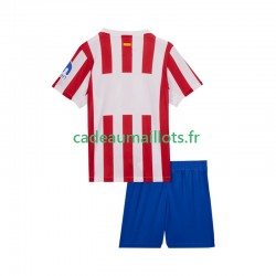 Atlético Madrid Maillot avec flocage Domicile 2025-2026 ,Tenue Enfant MC
