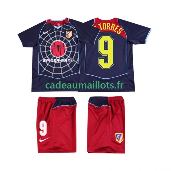 Atlético Madrid Maillot avec flocage F TORRES 9 Rétro Extérieur 1999 1998 ,Tenue Enfant MC
