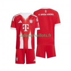 Bayern Munich Maillot avec flocage Domicile 2025-2026 ,Tenue Enfant MC