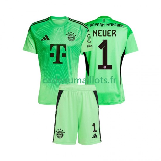 Bayern Munich Maillot avec flocage Manuel Neuer 1 Gardien Domicile 2025-2026 ,Tenue Enfant MC