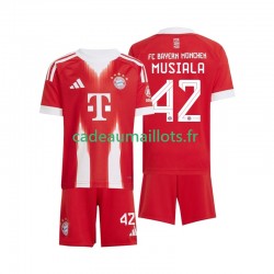 Bayern Munich Maillot avec flocage Jamal Musiala 42 Domicile 2025-2026 ,Tenue Enfant MC
