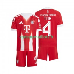 Bayern Munich Maillot avec flocage Jonathan Tah 4 Domicile 2025-2026 ,Tenue Enfant MC