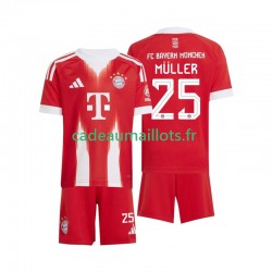 Bayern Munich Maillot avec flocage Thomas Muller 25 Domicile 2025-2026 ,Tenue Enfant MC