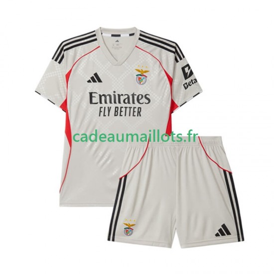 Benfica Maillot avec flocage Extérieur 2025-2026 ,Tenue Enfant MC