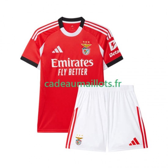 Benfica Maillot avec flocage Domicile 2025-2026 ,Tenue Enfant MC