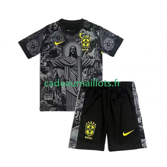 Brésil Cheist the Redeemer Football Shirts Domicile 2024 ,Tenue Enfant MC