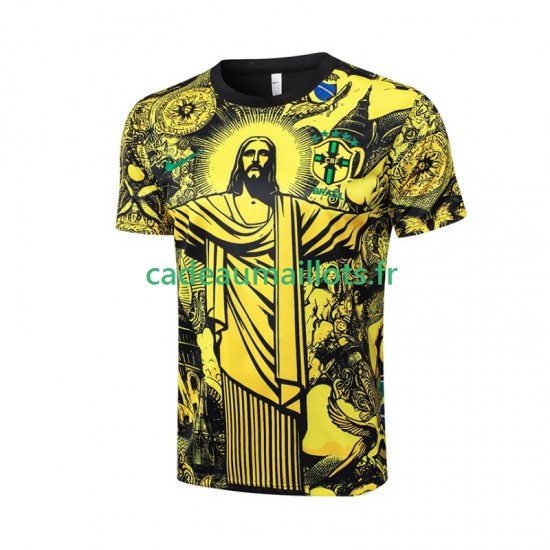 Brésil Maillot avec flocage Jesus Domicile 2024 ,Homme MC