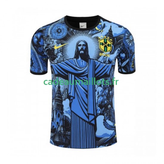 Brésil Maillot avec flocage Bleu Jesus Domicile 2024-2025 ,Homme MC