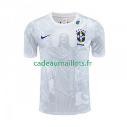 Brésil Maillot avec flocage Blanc Jesus Domicile 2024-2025 ,Homme MC