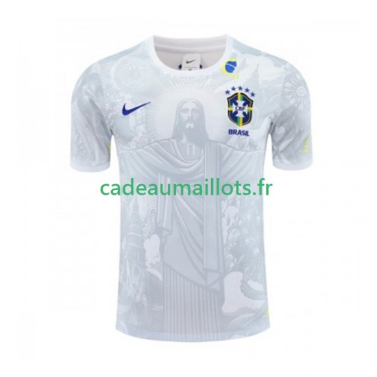 Brésil Maillot avec flocage Blanc Jesus Domicile 2024-2025 ,Homme MC Brésil Maillot avec flocage Blanc Jesus Domicile 2024-2025 ,Homme MC