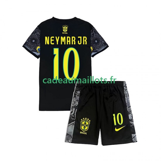 Brésil Neymar JR 10 Cheist the Redeemer Football Shirts Domicile 2024 ,Tenue Enfant MC