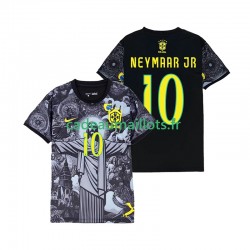 Brésil Maillot avec flocage Neymar JR 10 Cheist the Redeemer Domicile 2024 ,Homme MC