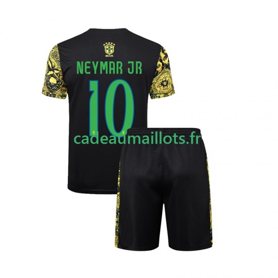 Brésil Maillot avec flocage Neymar JR 10 Jesus Domicile 2024 ,Tenue Enfant MC