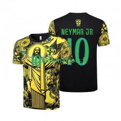 Brésil Maillot avec flocage Neymar JR 10 Jesus Domicile 2024 ,Homme MC