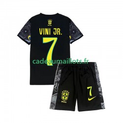 Brésil Vinicius Junior 7 Cheist the Redeemer Football Shirts Domicile 2024 ,Tenue Enfant MC
