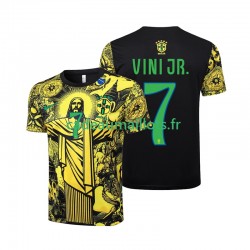 Brésil Maillot avec flocage Vinicius Junior 7 Jesus Domicile 2024 ,Homme MC