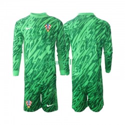 Croatie Maillot avec flocage Gardien Extérieur 2024 ,Tenue Enfant ML