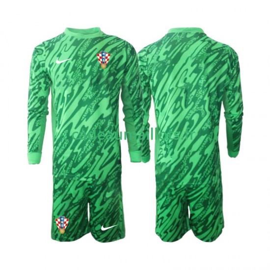 Croatie Maillot avec flocage Gardien Extérieur 2024 ,Tenue Enfant ML
