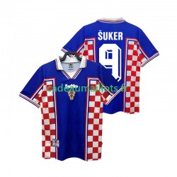 Croatie Maillot avec flocage SUKER 9 Rétro Extérieur 1988 ,Homme MC