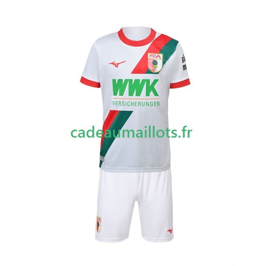 Maillot avec flocage FC Augsburg Domicile 2025-2026 ,Tenue Enfant MC