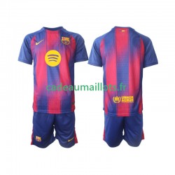 FC Barcelone Maillot avec flocage Domicile 2025-2026 ,Tenue Enfant MC